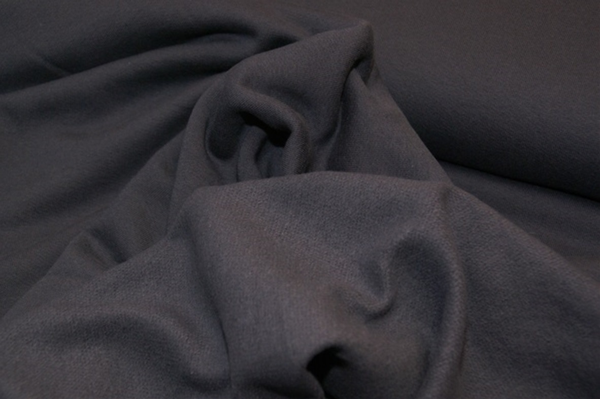 India Ink sweaterstof onderzijde foto: geruwde achterzijde