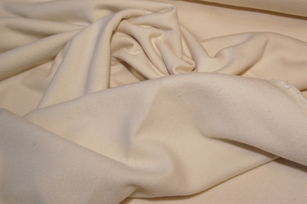 Naturel sweaterstof onderzijde foto: geruwde achterzijde