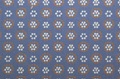 Retro Daisy blue poplin 