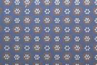 Retro Daisy blue poplin