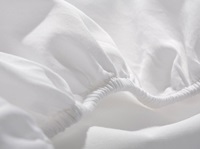 Pure White Fitted Sheet Sateen (SALE)-2
