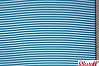 Petrol White striped wristband fabric (elastane) (SALE)-2
