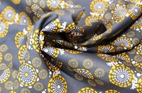 Eyes of the World Grey sateen (width 279 cm) (SALE)