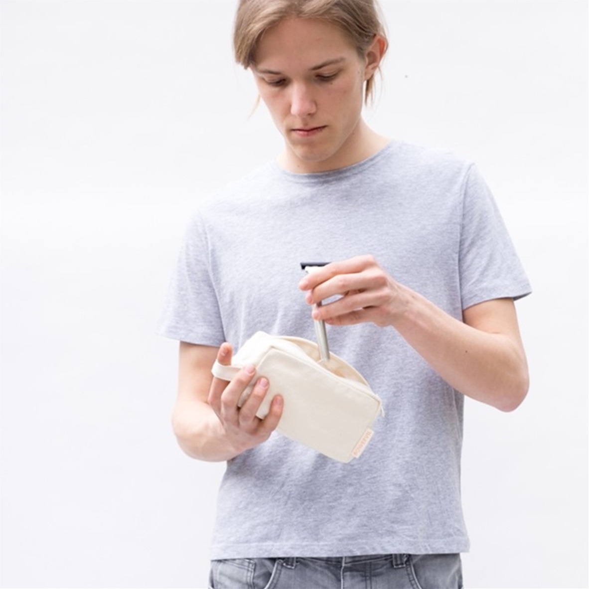 Naturel Make-up tasje rechthoek - Small 