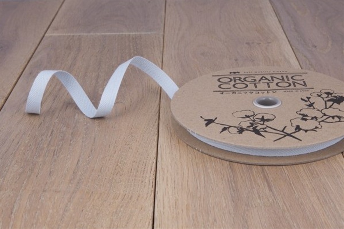 Visgraat lint - keperband 10 mm (201) (SALE) lichtblauw/ pale blue