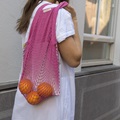Fuchsia granny bag/string bag 