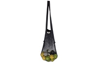 Black Granny bag/string bag (long handle)-2