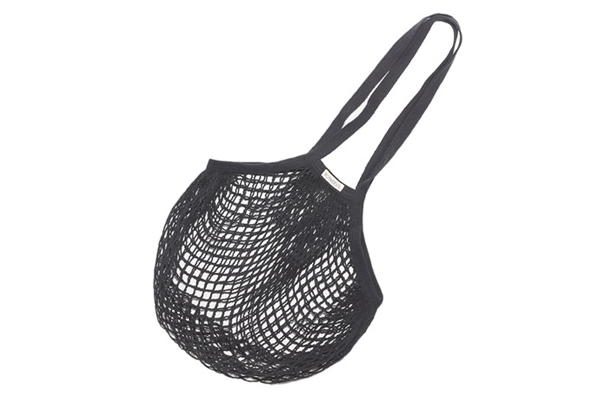 Anthracite Granny bag/string bag (long handle) (SALE) 