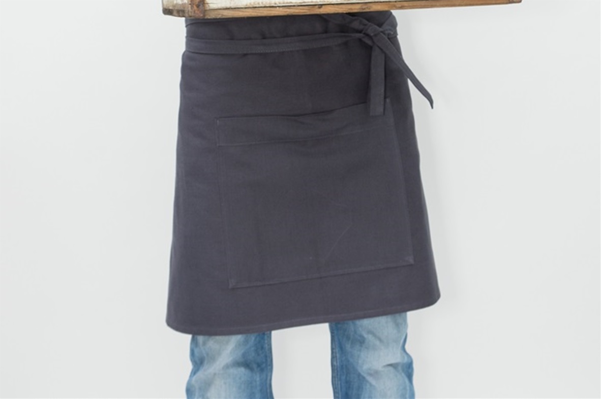 Short apron - anthracite canvas (SALE) 