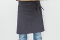 Short apron - anthracite canvas 