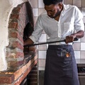 Long apron - anthracite canvas (SALE) 