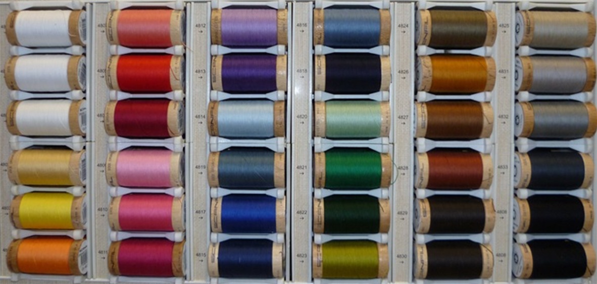 Spool organic sewing thread (100 meter) kleuroverzicht / colour overview