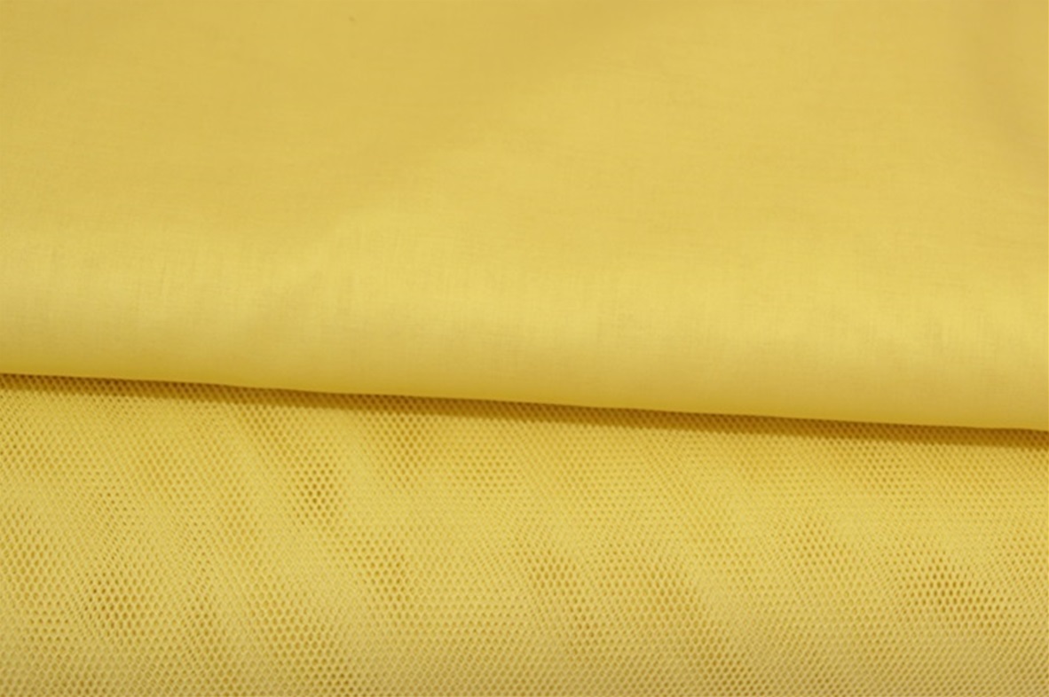 Yellow Cream voile voile-tule