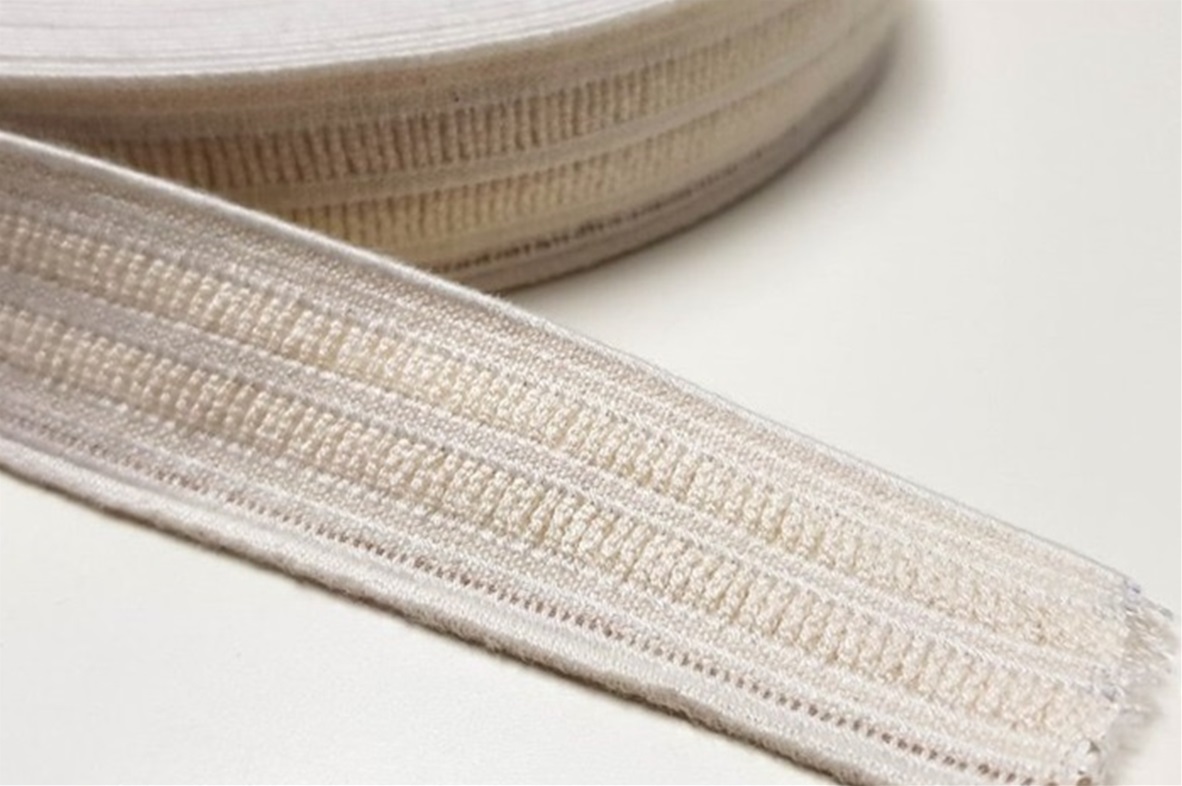 Ecru Elastic Ribbon 25 mm 