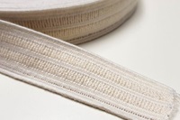 Ecru Elastic Ribbon 25 mm