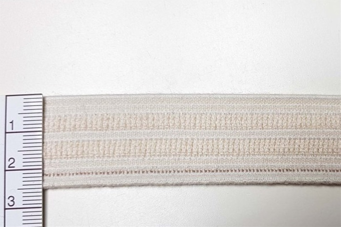 Ecru Elastic Ribbon 25 mm 