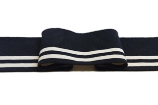 Picture of Black-Ecru stripe cuff 1x1 (with elastane) 