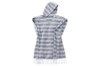 Blue striped poncho