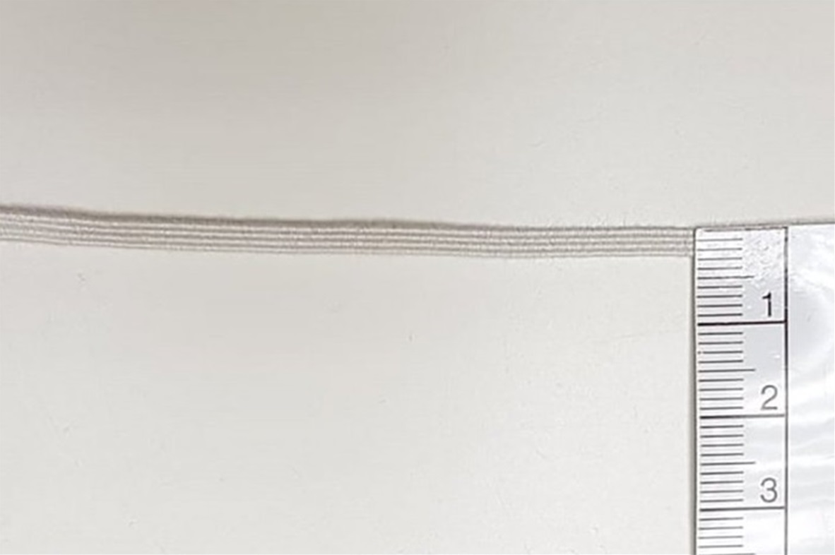 Ecru elastiek 3 mm 