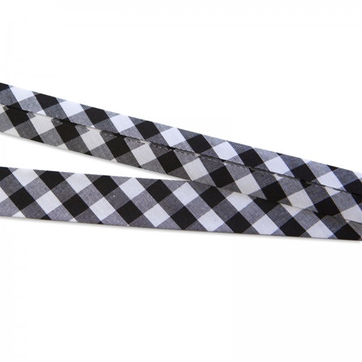 Check bias binding (SALE) Zwart/Black