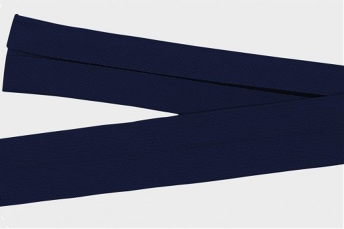 Effen biaisband Navy