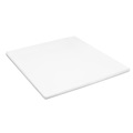 White topper hoeslaken (dun matras) satijn 