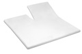 White split topper fitted sheet sateen 