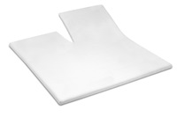 White split topper fitted sheet sateen