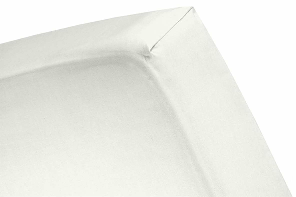 Ivory topper hoeslaken (dun matras) satijn 