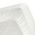 Ivory topper hoeslaken (dun matras) satijn 