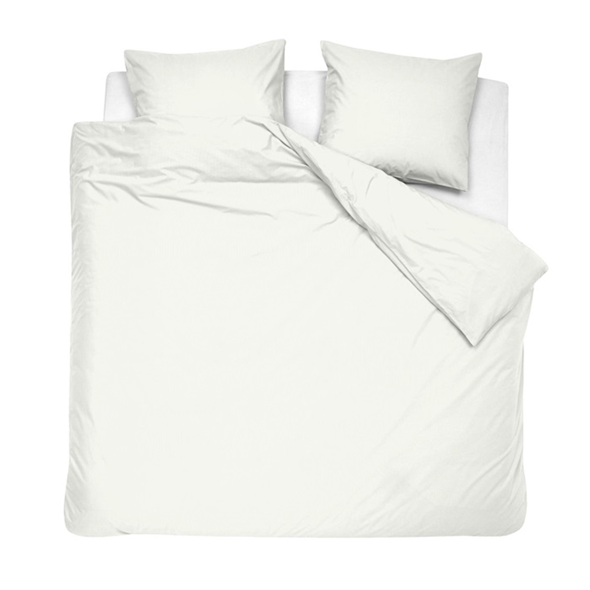 Ivory dekbedovertrek satijn 