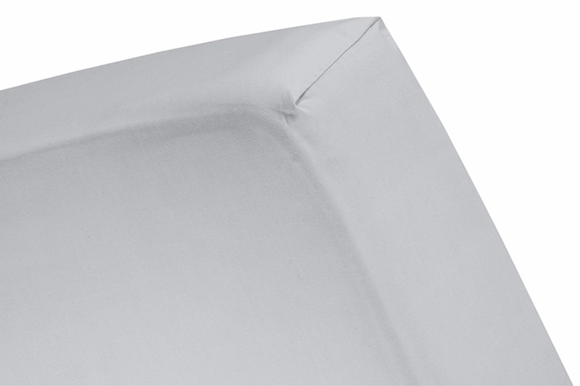 Light Grey topper hoeslaken (dun matras) satijn 