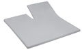 Light Grey split topper fitted sheet sateen 