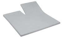 Light Grey split topper fitted sheet sateen