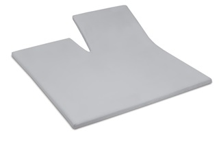 Picture of Light Grey split topper fitted sheet sateen