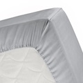 Light Grey split topper fitted sheet sateen 