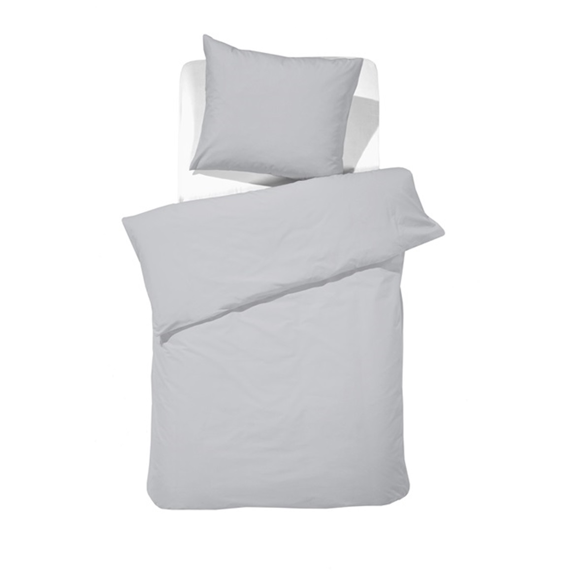 Light Grey dekbedovertrek satijn 