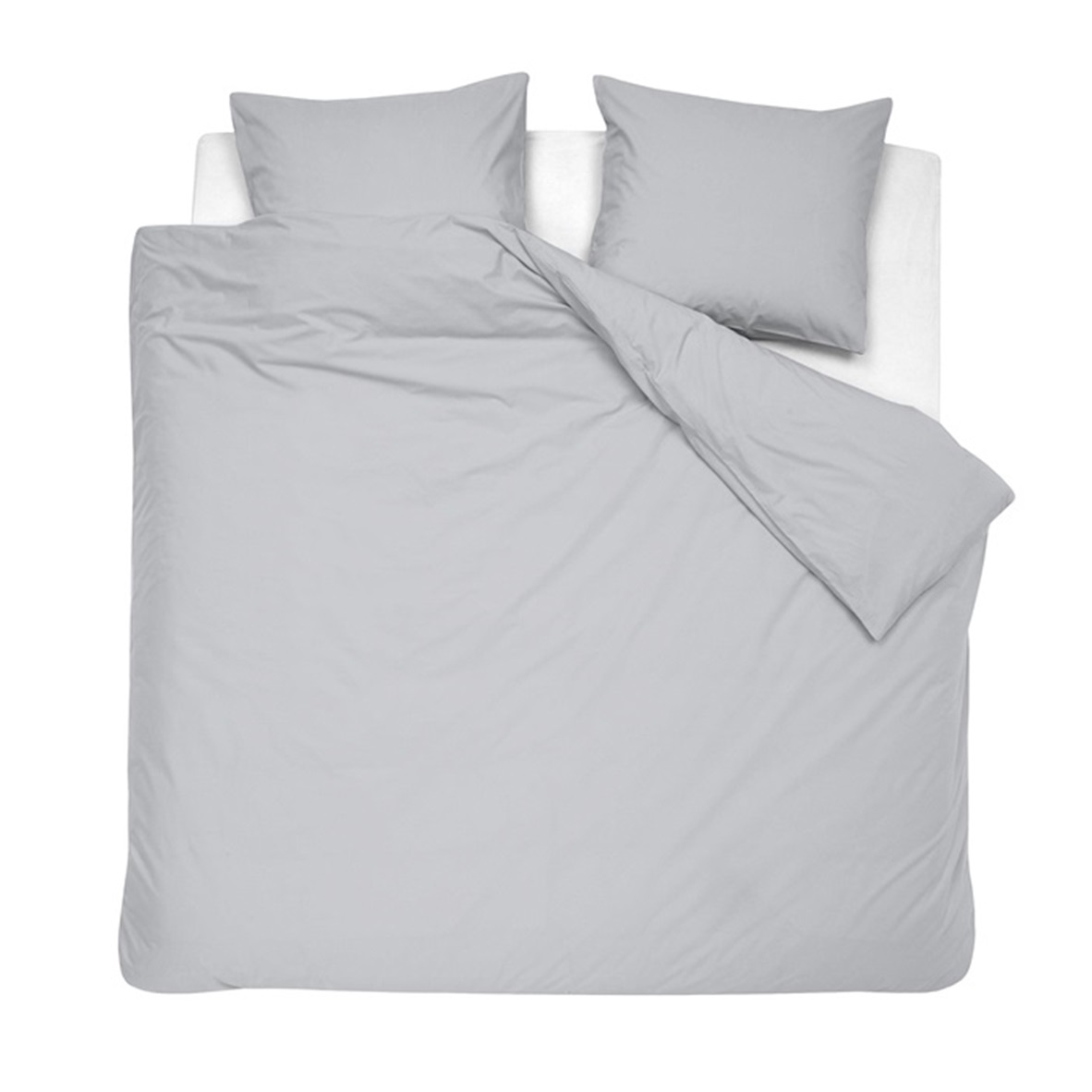 Light Grey dekbedovertrek satijn 