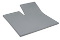 Grey split topper fitted sheet sateen 