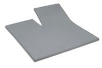 Grey split topper fitted sheet sateen
