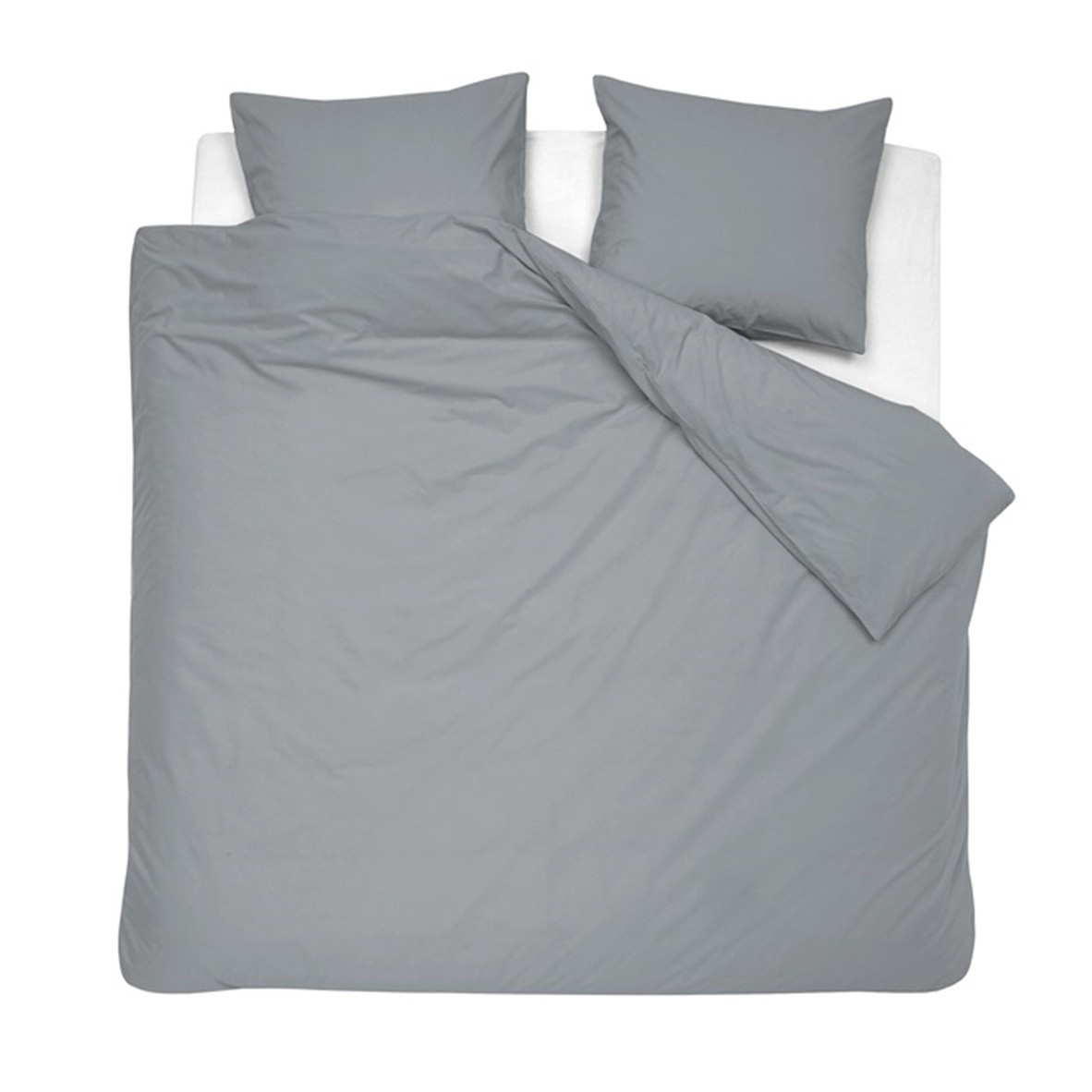 Grey dekbedovertrek satijn 