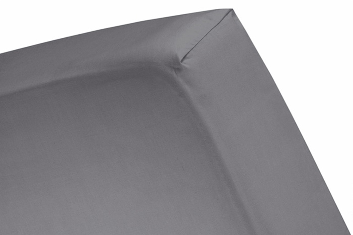 Anthracite fitted sheet sateen 