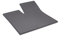 Anthracite split topper fitted sheet sateen 