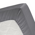 Anthracite split topper fitted sheet sateen 