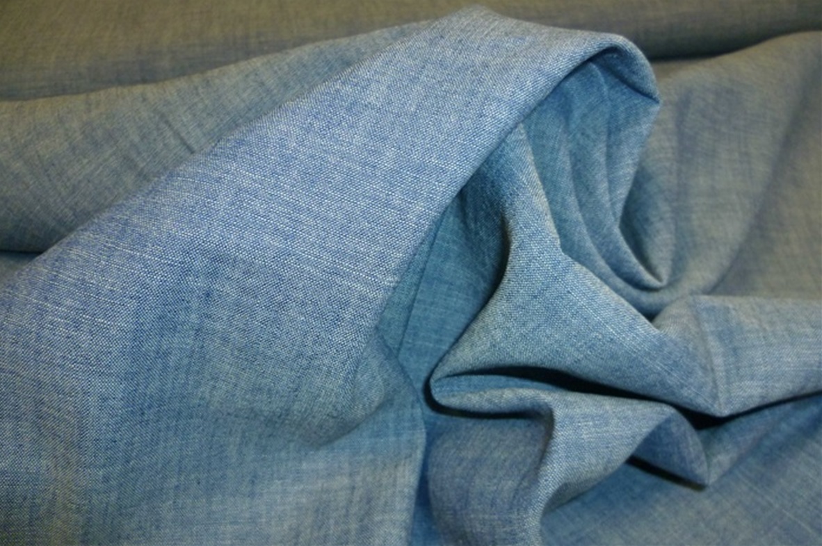 Aquamarine Chambray poplin 