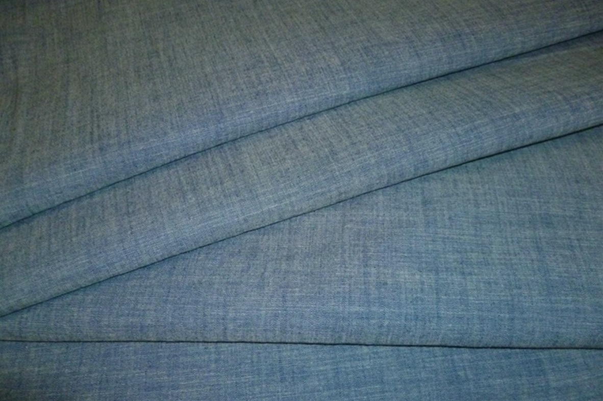 Aquamarine Chambray poplin 