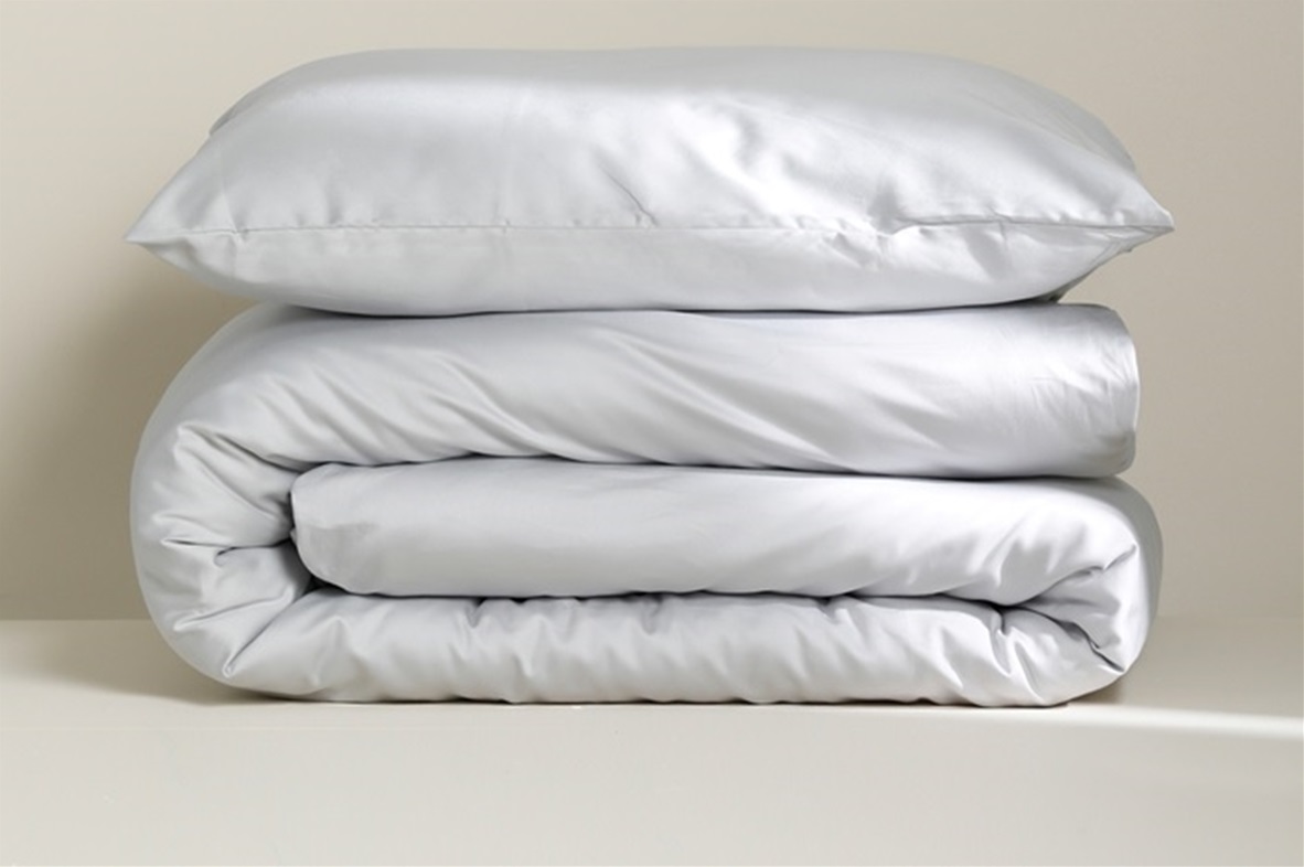 Light Grey dekbedovertrek satijn 