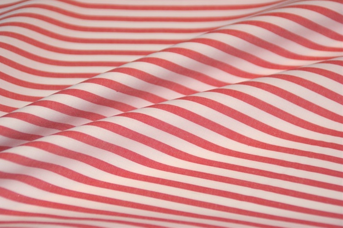Bittersweet Red Stripe poplin 