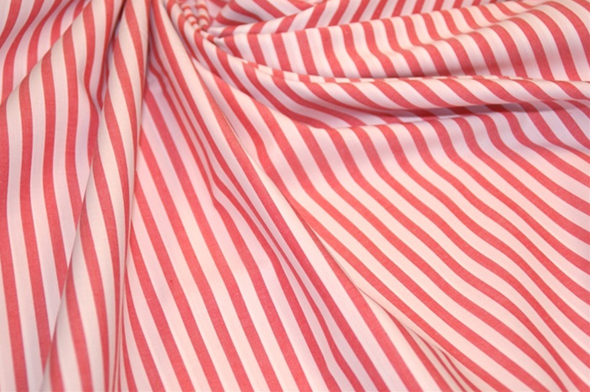 Bittersweet Red Stripe poplin 