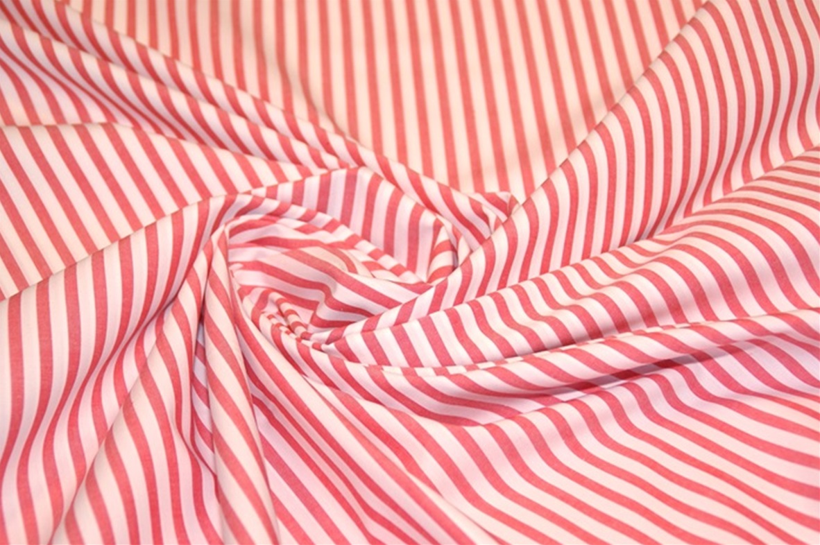 Bittersweet Red Stripe poplin 